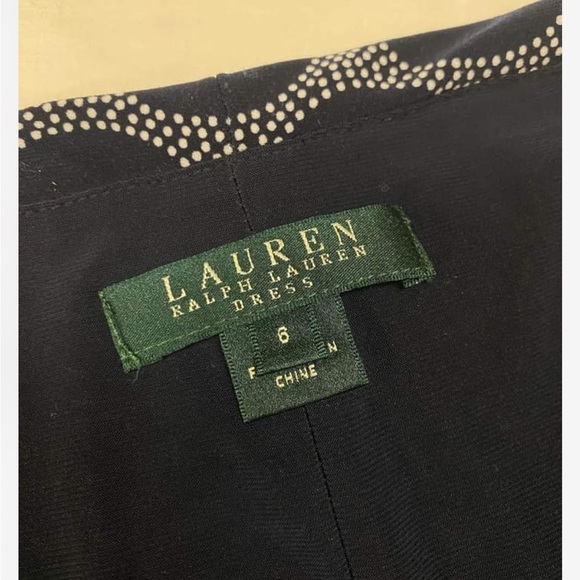 Ralph Lauren Midi Blue Cap Sleeve Dress Size 6 - Picture 8 of 10